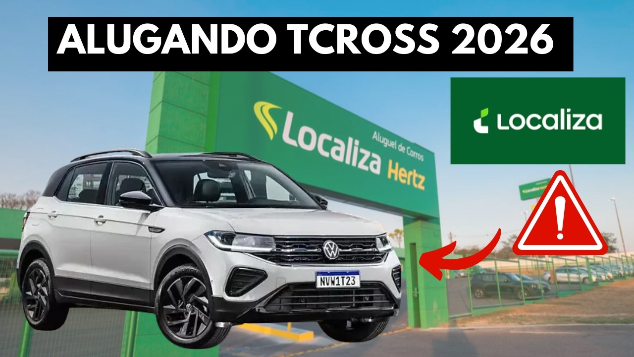 ALUGANDO TCROSS NA LOCALIZA - CAUÇÃO DE 1 REAL  #localiza #movida #unidas #alugueldecarro