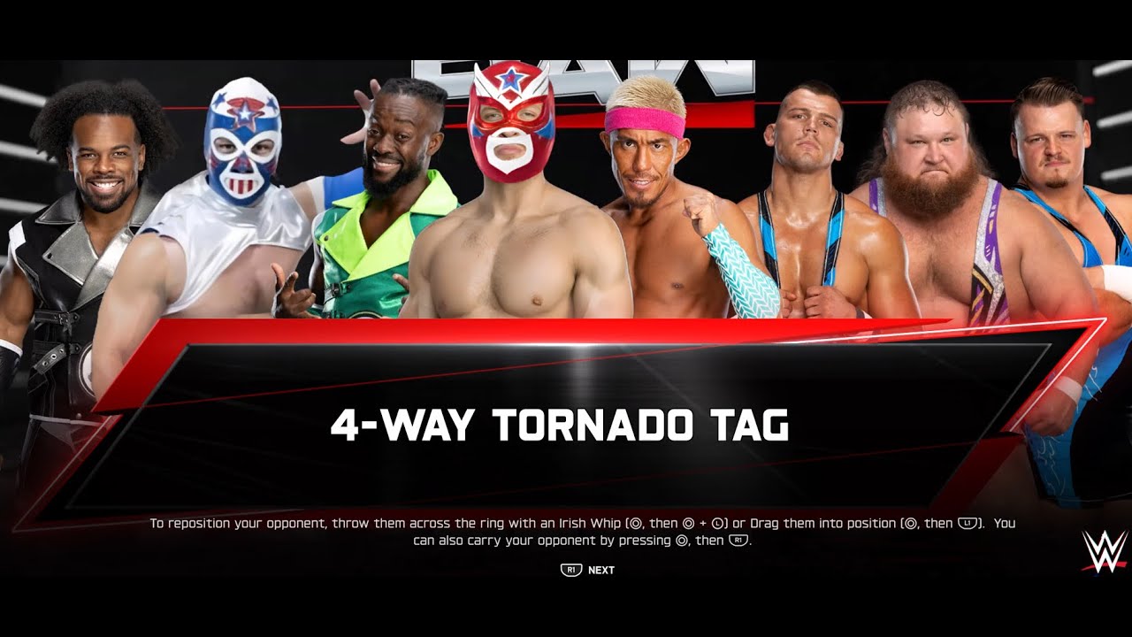 WWE 2K25 | New Day vs Los Americanos vs Alpha Academy vs American Made | RAW