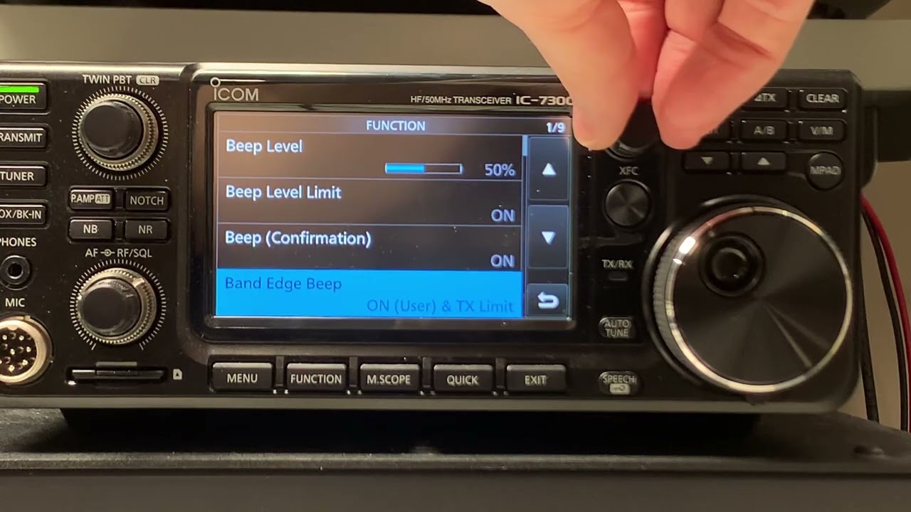 User Band Edge on Icom 7300