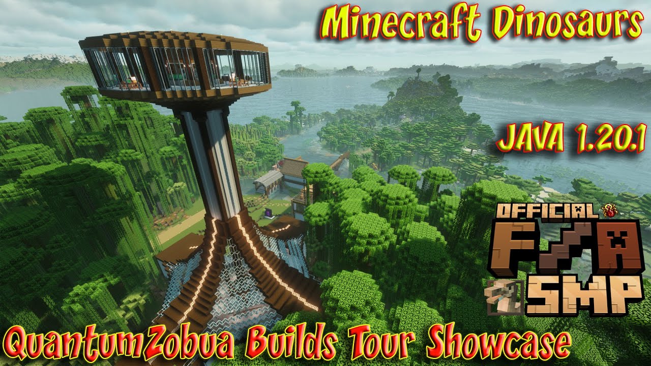 Мод «Окаменелости и археология» | Fossils SMP Ep8 | QuantumZobua Builds Tour Minecraft Dinosaurs ...