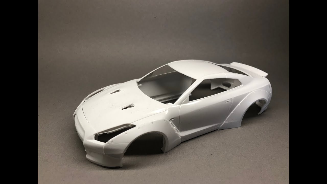 Aoshima: Nissan R35 GT-R LB Works Ver.1 Part 1 How to install the Widebody