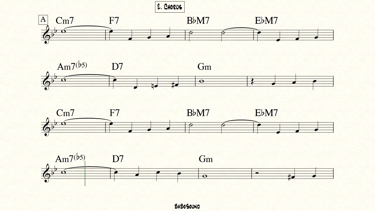 Autumn Leaves Backing Track For Bass BPM 110 (Gm)