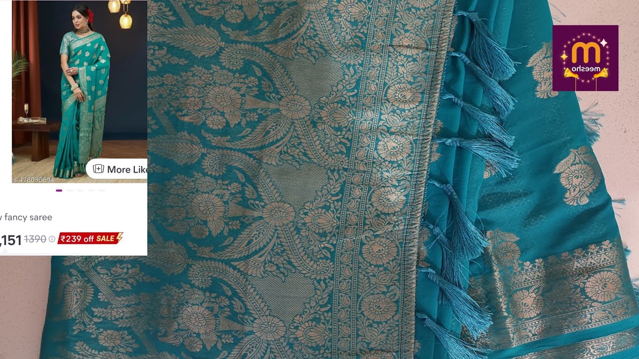 Meesho saree haul | New Designer & Trending Saree haul | meesho Wedding & Party wear Sarees review