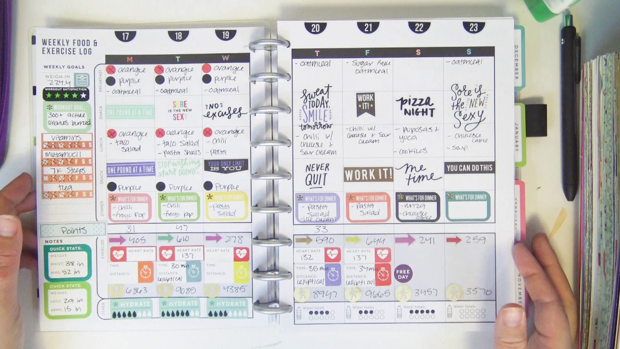 MAMBI Fitness Planner Flip Through ~ 2016 Spreads