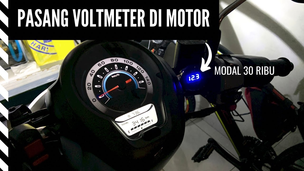 CARA PASANG VOLTMETER DI HONDA SCOOPY