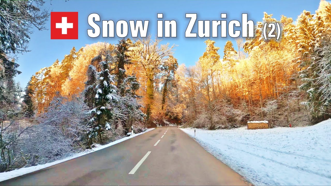 Snow in Zurich ❄ Winter in Switzerland 🇨🇭 [4K]