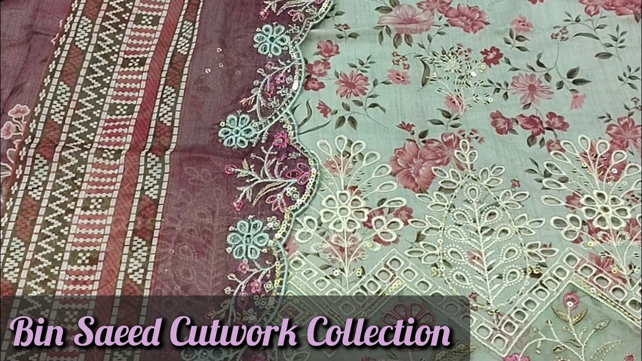 Style with Bin Saeed Cutwork Collection 2025!! Bin Saeed Chikankari Collection !! Bin Saeed!!