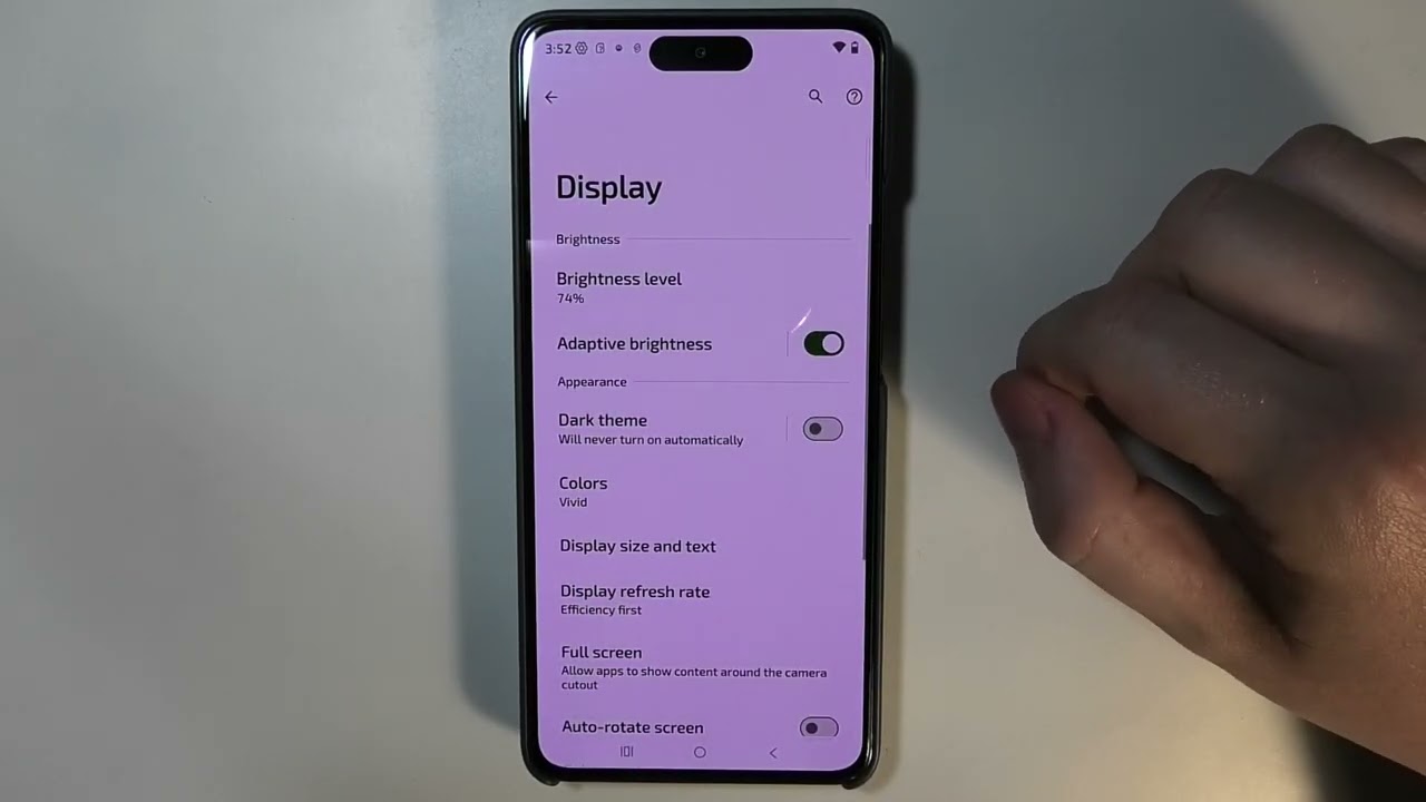 Motorola Moto G86 Power - How to Turn On Off Auto Brightness