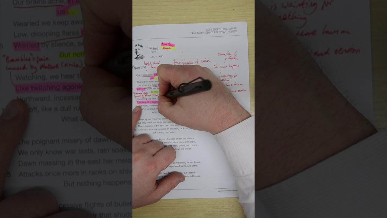 Exposure - GCSE Literature Annotation