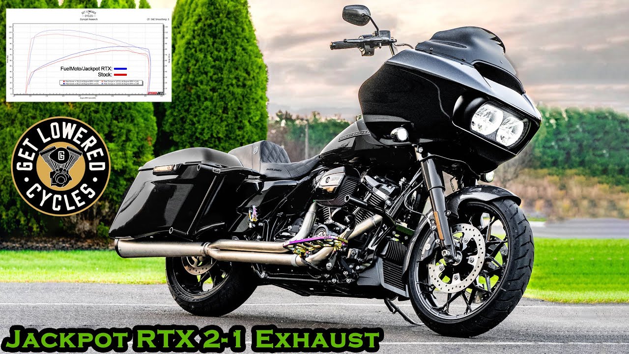 Fuel Moto Jackpot RTX 2-1 Exhaust Sound Clip & Dyno Numbers - 2020 Harley Road Glide