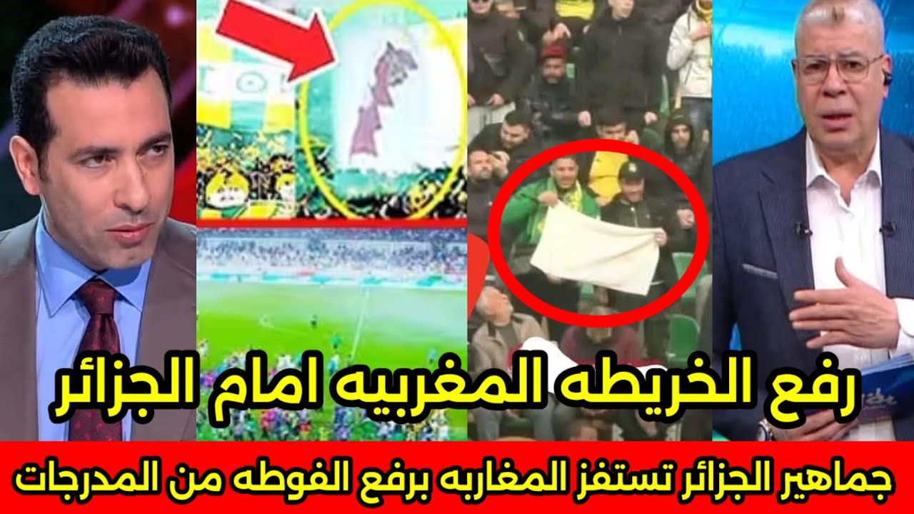 بالفيديو لقجع يؤدب الجماهير الجزائرية بعد ضرب شبيبه القبائل واستفزاز المغاربه برفع فوطه فى المدرجات