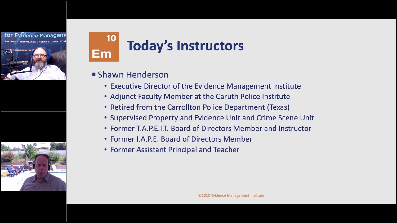 Free Online Evidence Management Training Module 2: Policy and Procedure, Technology, Automation