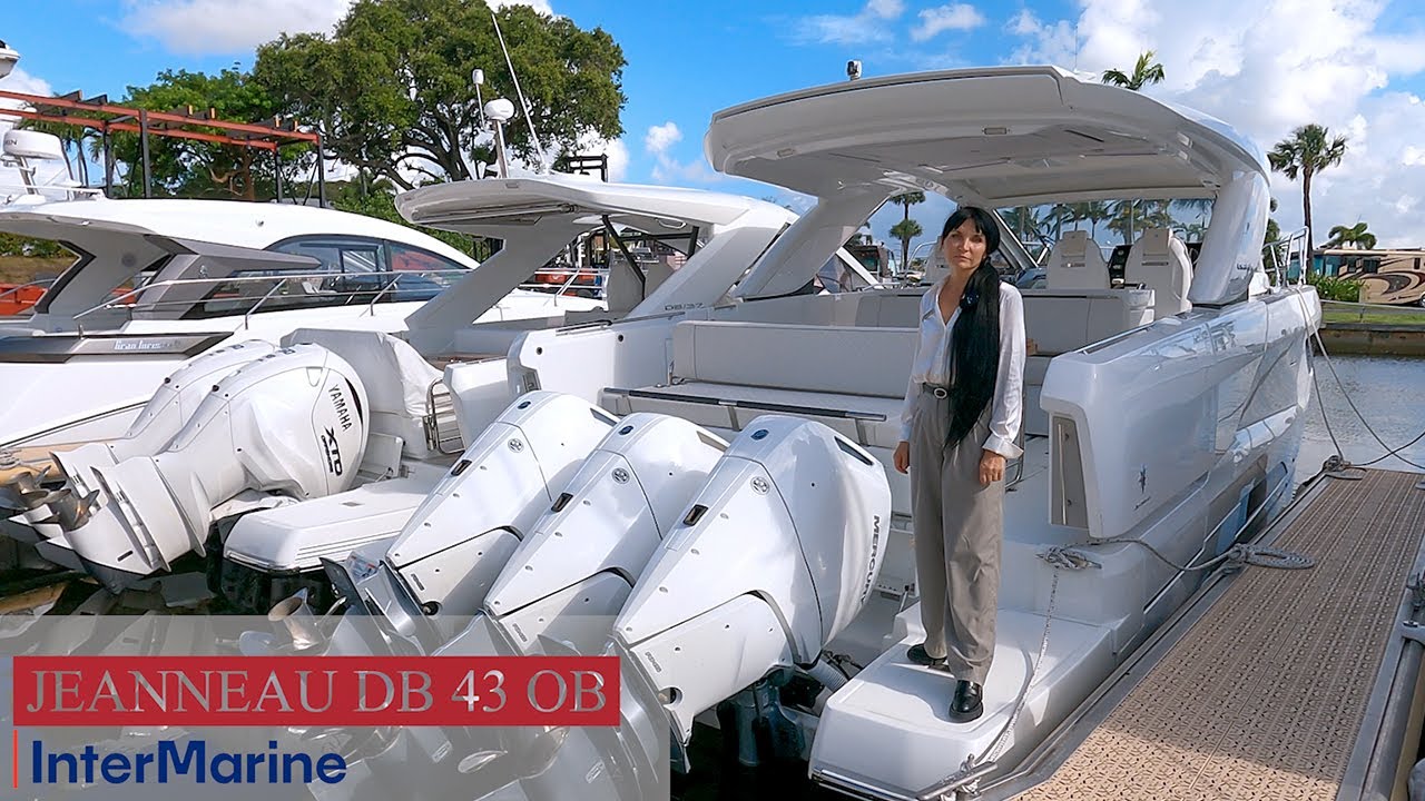 JEANNEAU DB 43OB‼️FOR SALE BY DEALER‼️Luxury Day Yacht with Beach Club Style&Performance #jeanneau