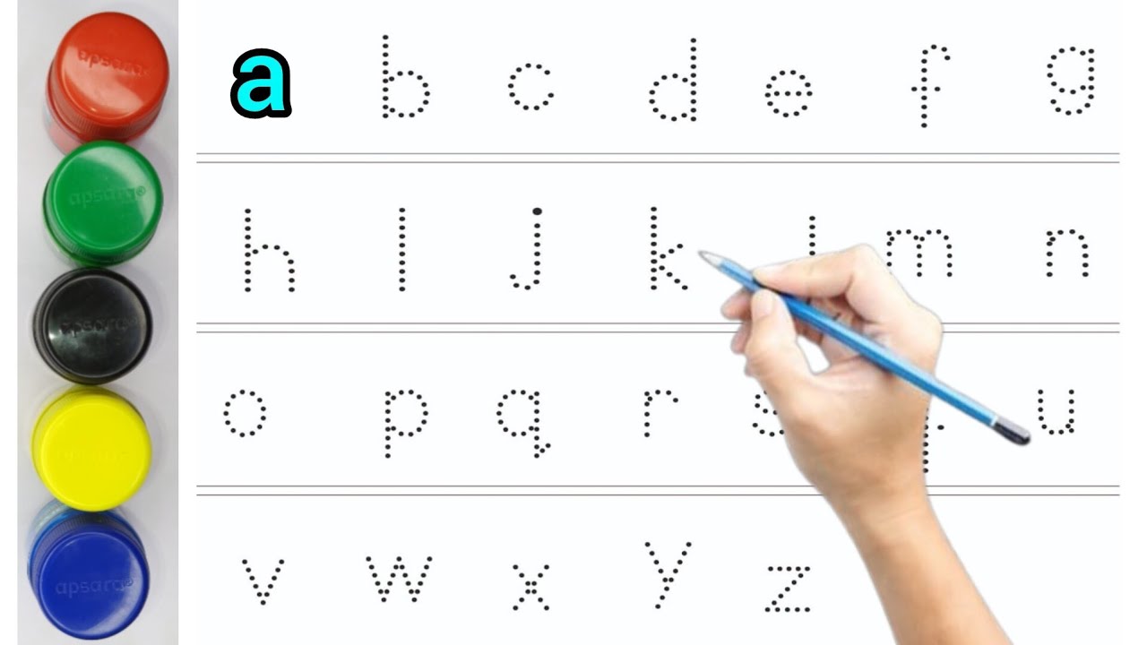 Alphabet, ABC Song, ABCD, A to Z, Kids Rhymes, Dotted Lines For Toddler ll