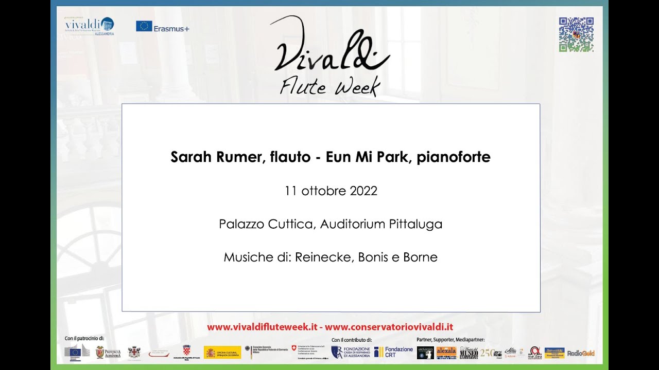 Vivaldi Flute Week 11 10 2022: Sarah Rumer, flauto - Eun Mi Park, pianoforte