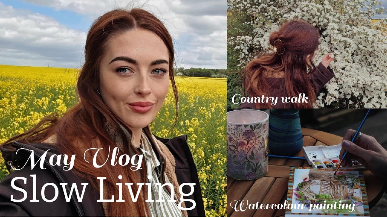 Slow Living in May Spring Vlog: Learning how to watercolour, living in the countryside
