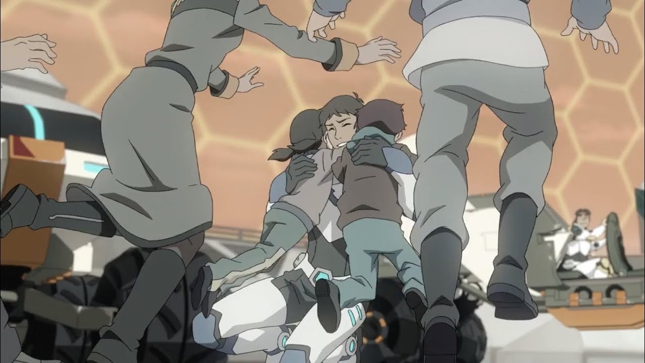 Lance reuniting with his family