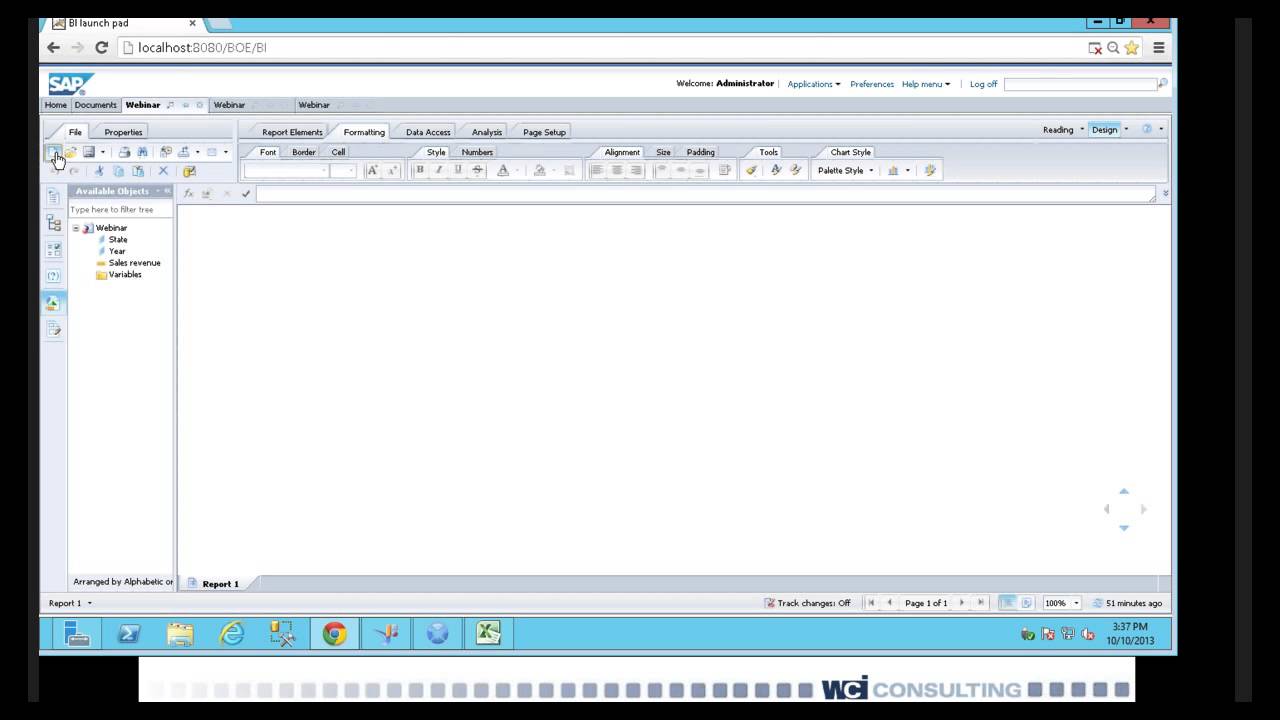 WebI - SAP BusinessObjects 4.1 (Upgrade)