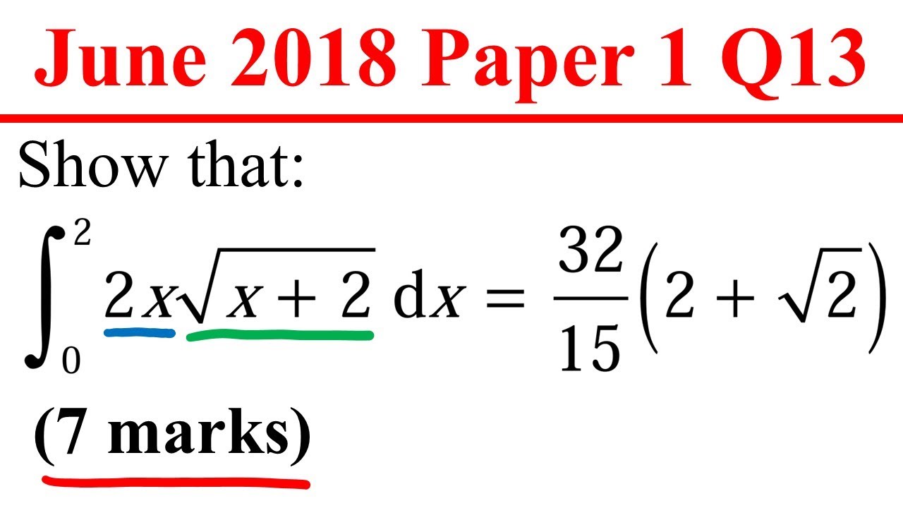 7 Year 2 Integration Past Paper Questions! Edexcel A Level Maths
