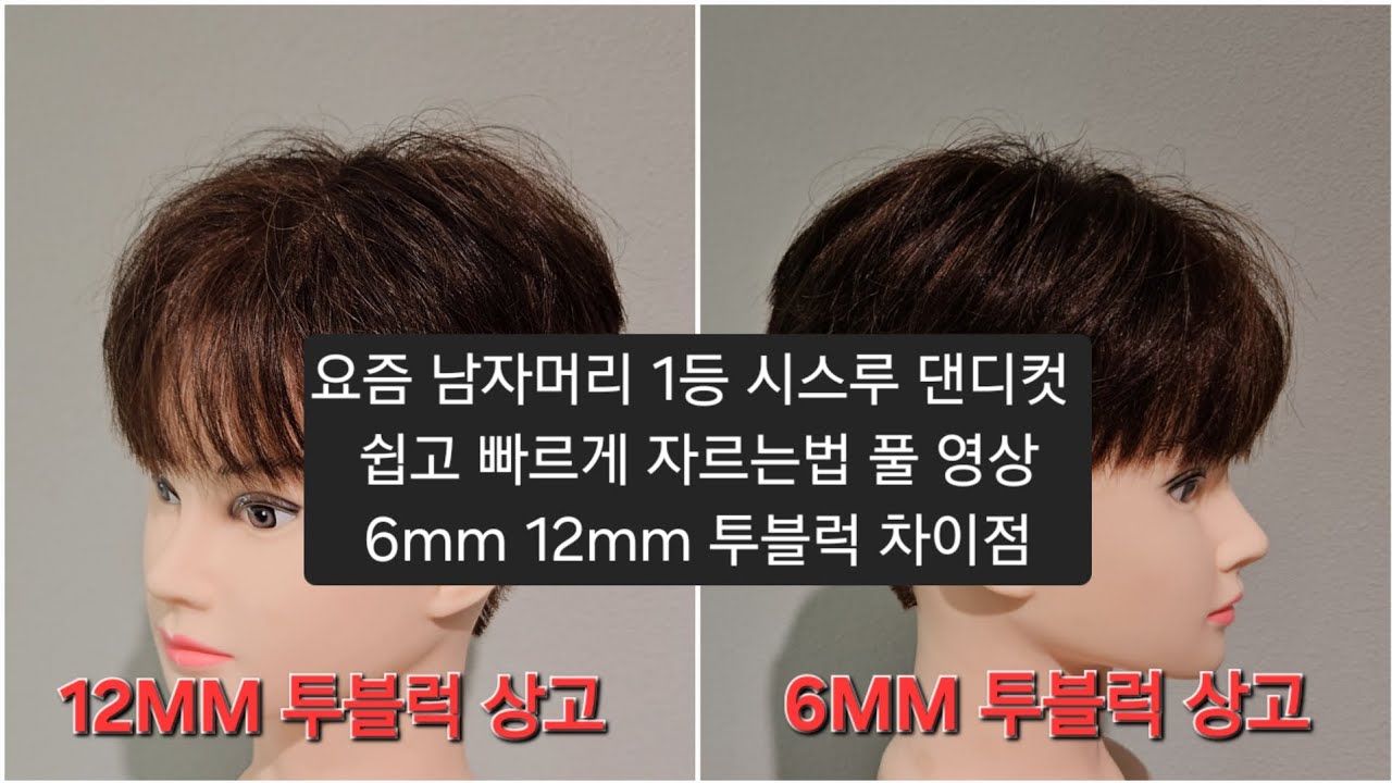 시스루 댄디컷, 투블럭상고 컷, two block haircut, 6mm 9mm 12mm 15mm 투블럭 차이점 켜놓기만 하셔도 도움 되실거예요