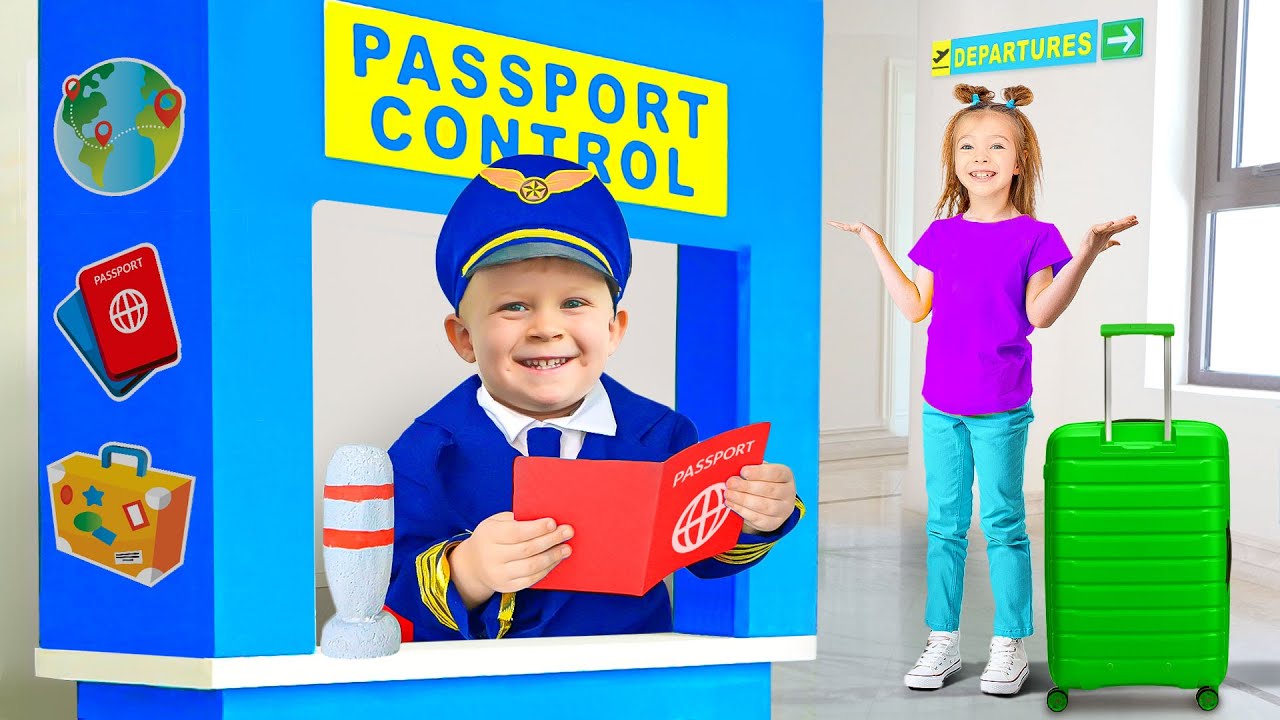 Aventures à l'aéroport pour les enfants avec Oliver