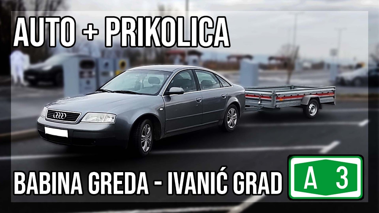 Vožnja autocestom A3: Babina Greda – Ivanić-Grad | Auto + prikolica | Timelapse