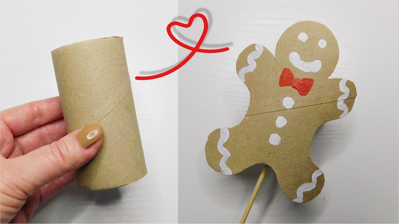🍪 How to Make Gingerbread Man for Decoration ? 🎄 Toilet Paper Roll Christmas Craft Idea 🎅 Funny DIY