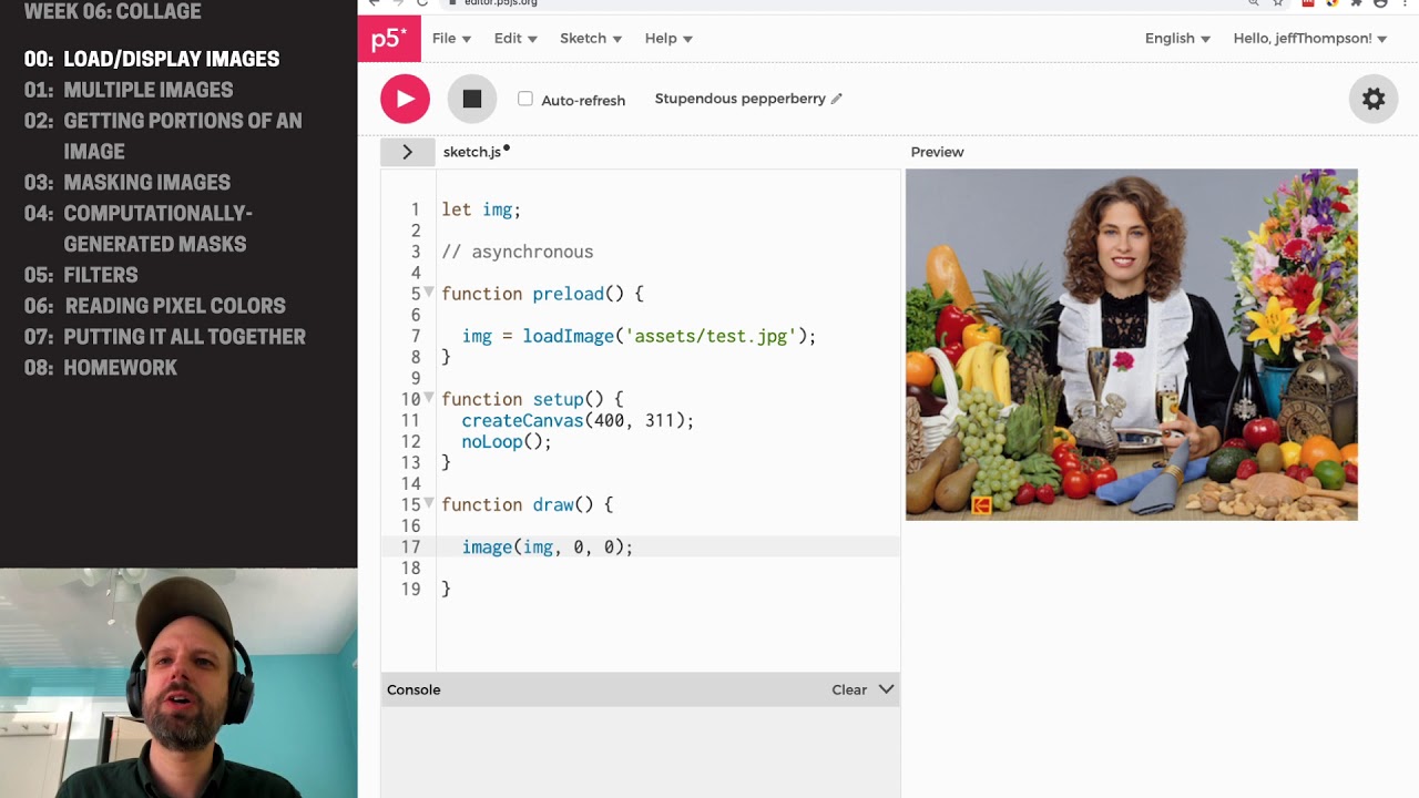 CP1: Collage in P5JS &ndash; Loading & Displaying Images