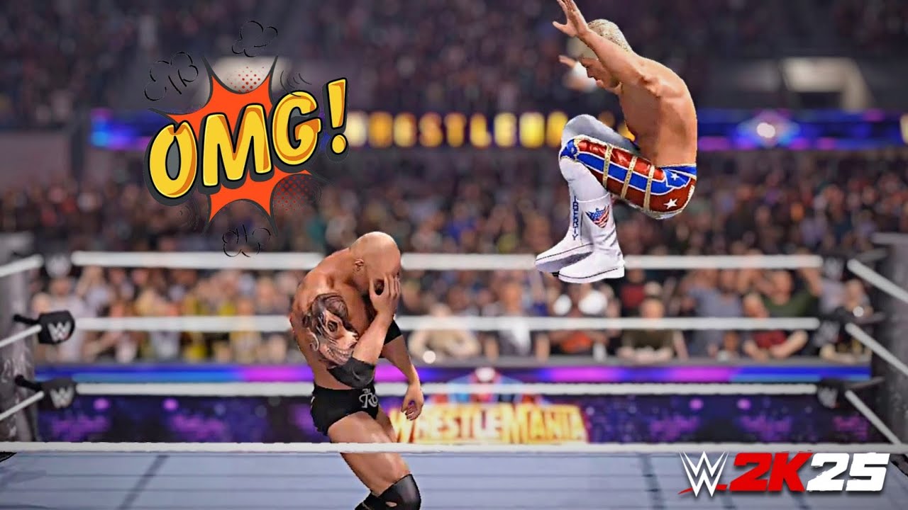 WWE 2K25 - The Rock vs Cody Rhodes | WrestleMania |  ULTRA SETTINGS Gameplay #wwe2k25 