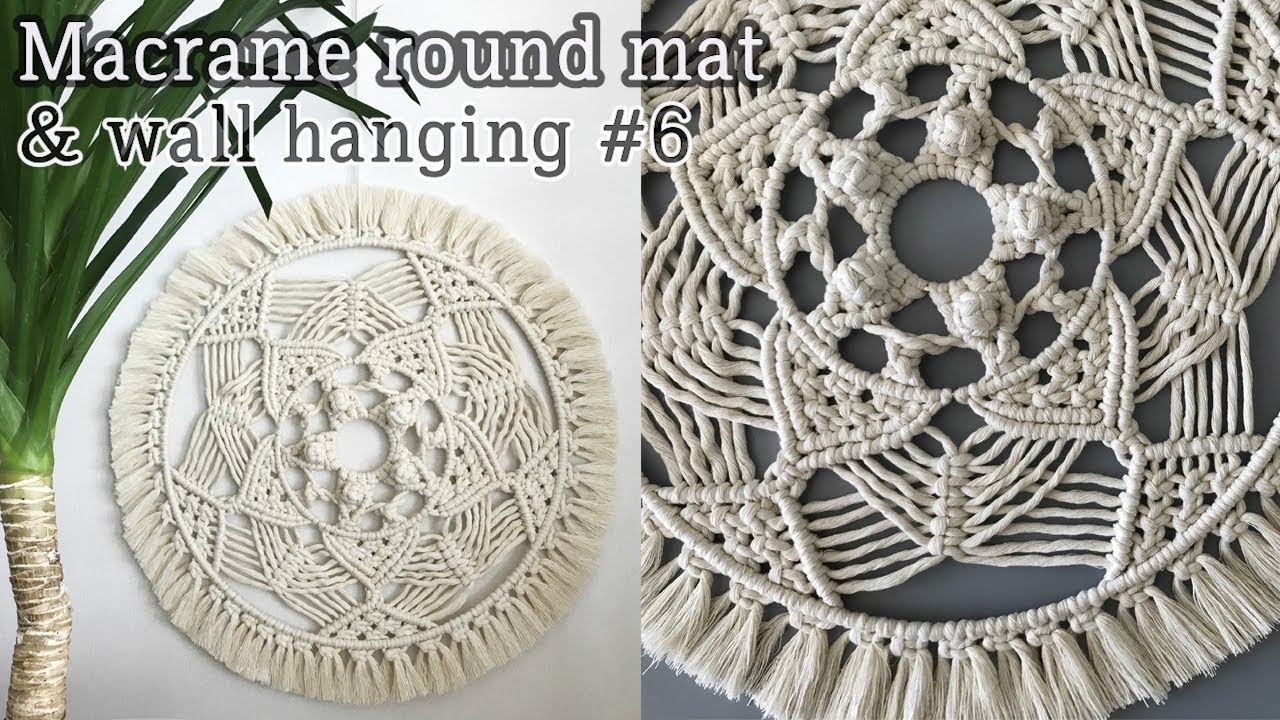 DIY Macrame round mat & wall hanging #6 / 마크라메 원형 매트 & 월행잉 #6