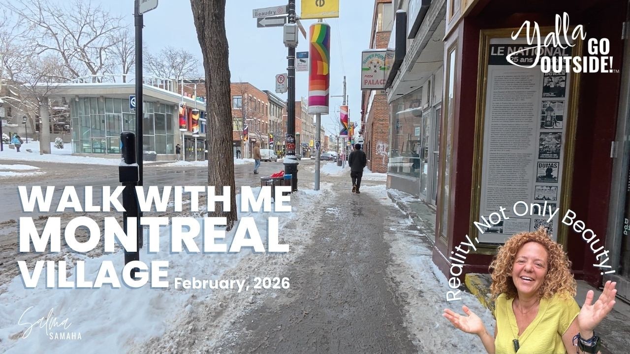Walk With Me in Snowy Village Neighbourhood in Montreal in February 2026 Non-edited video