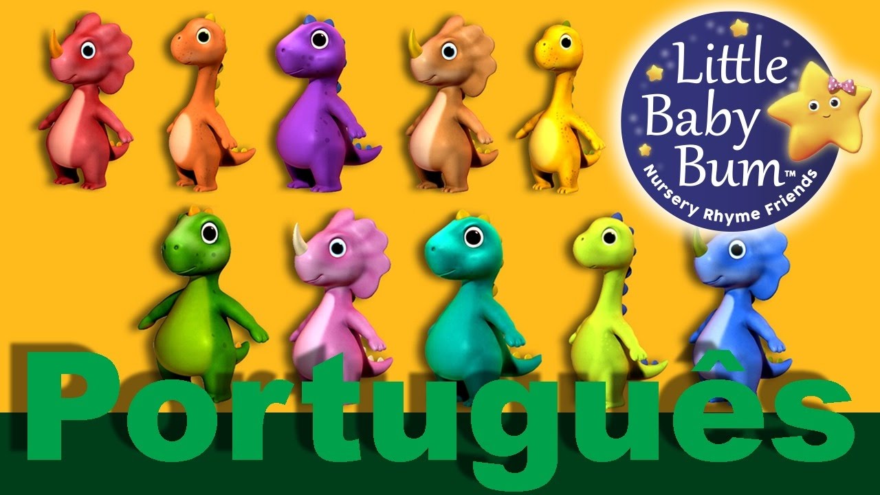 Dez Pequenos Dinossauros | Canções infantis | LittleBabyBum