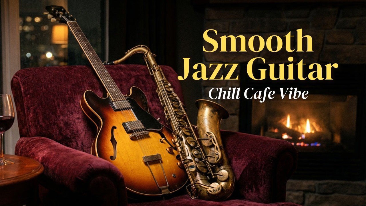 Smooth Jazz Guitar Music - Luxury Cafe Vibes • Relaxing Guitar Music for Cafe, Study & Work