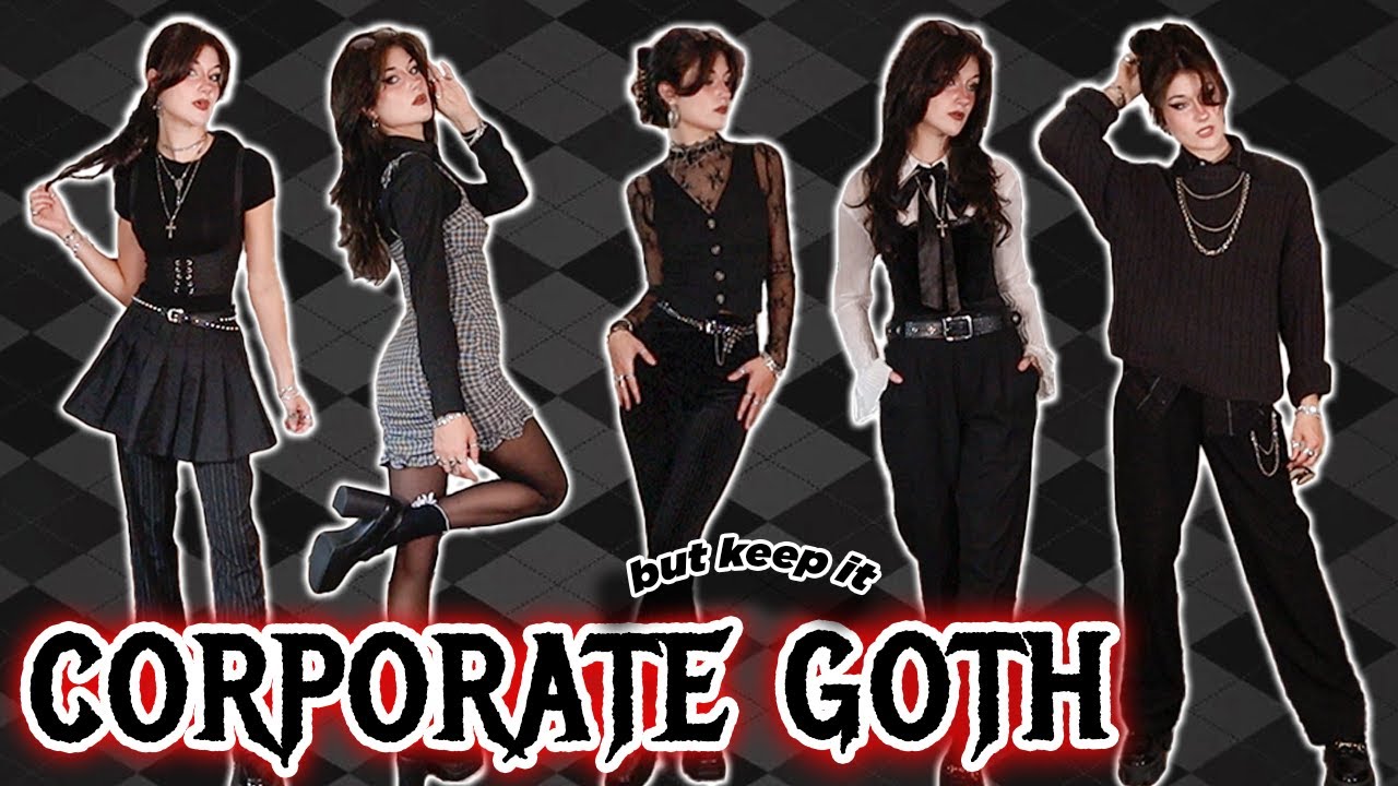 Corporate Goth Outfits | Office Wear but Make It Dark 🖤🖇️