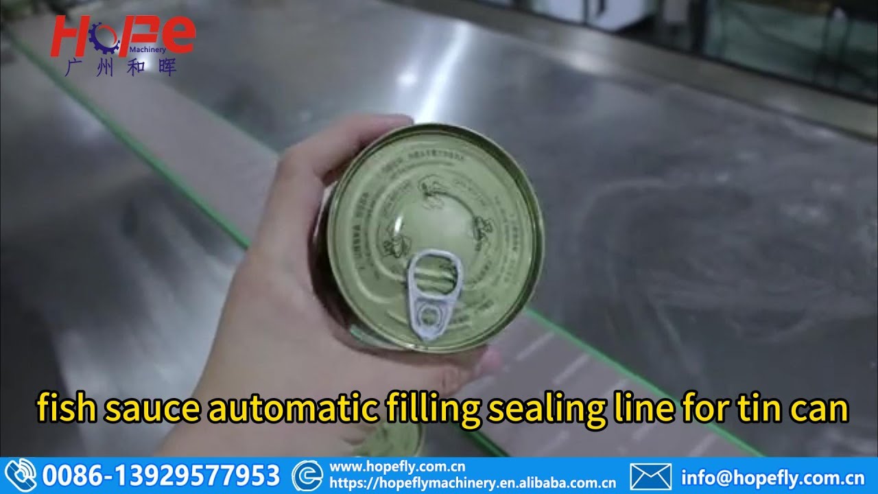 Tuna fish sauce automatic filling sealing line