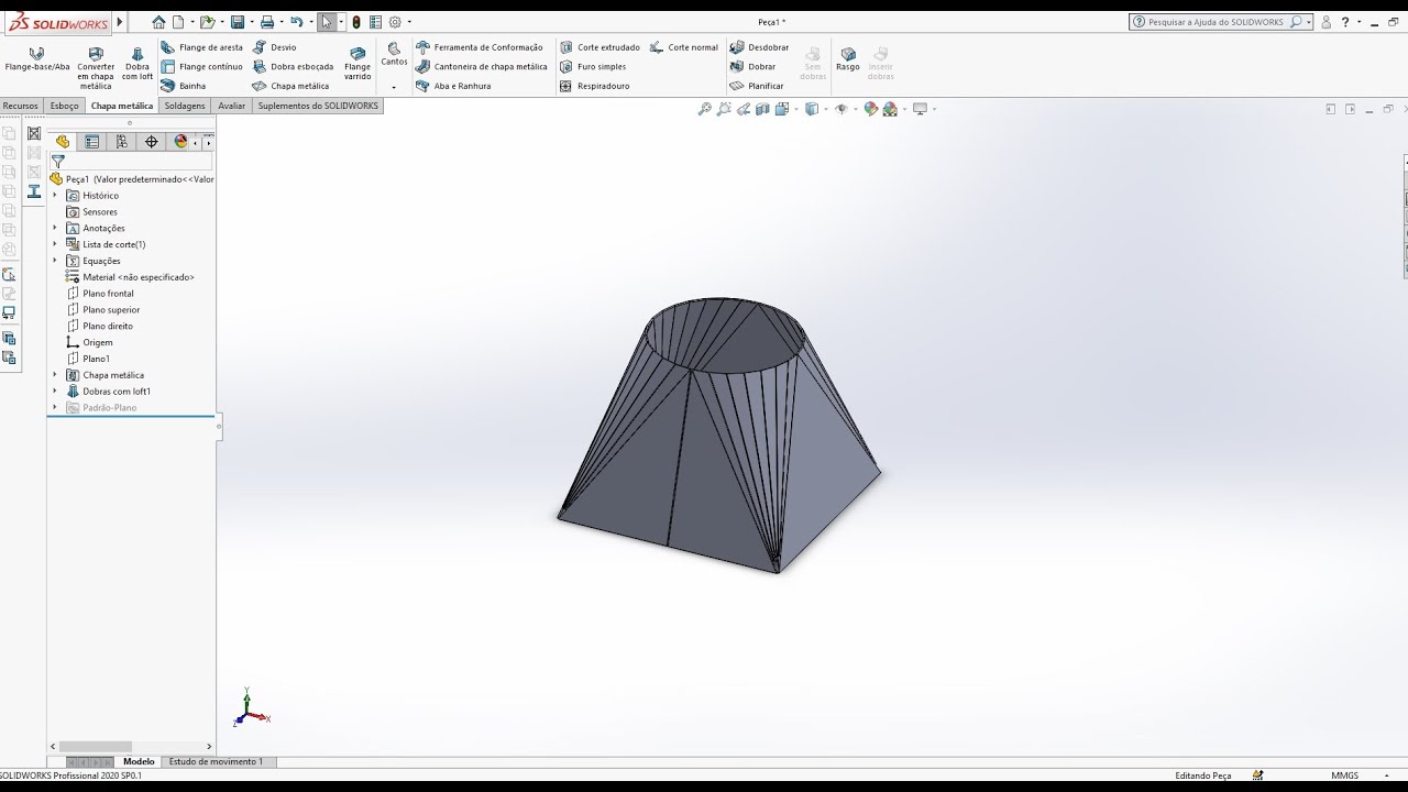 Solidworks - 04 -Quadrado pra redondo (Simples, sem enrolação).