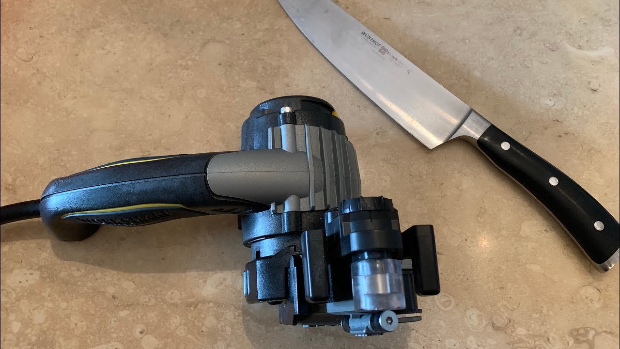Sharpening a chefs knife with the Ken Onion Work Sharp