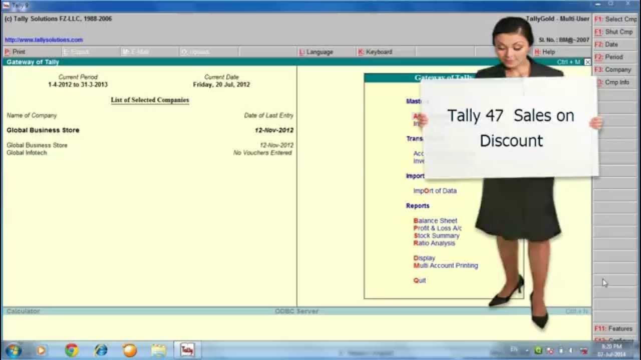 Tally 47  Sales on Discount Learn tally in Hindi