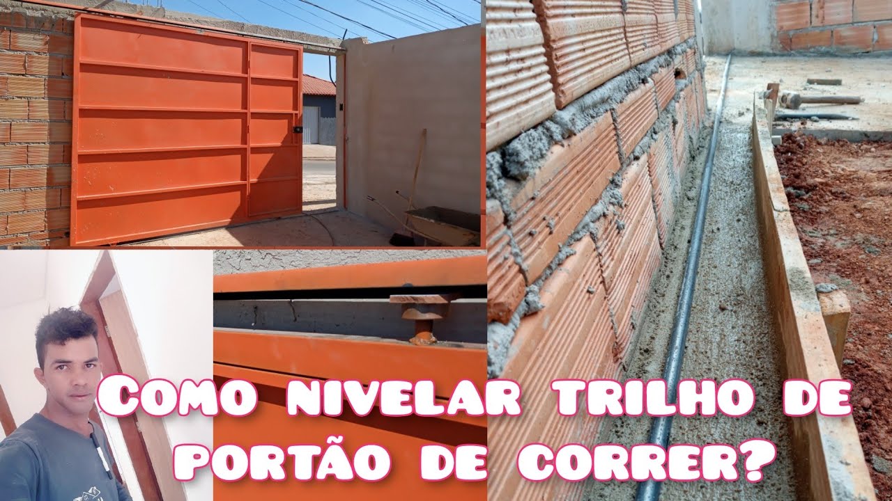Como assentar trilho de portão de correr