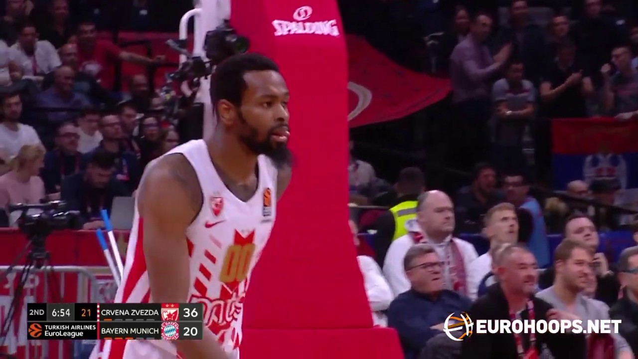 Crvena Zvezda MTS Belgrade-FC Bayern Munich 93-63: Kevin Punter (15 points)