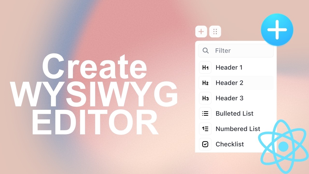 Create you own WYSIWYG Editor using EditorJS | React