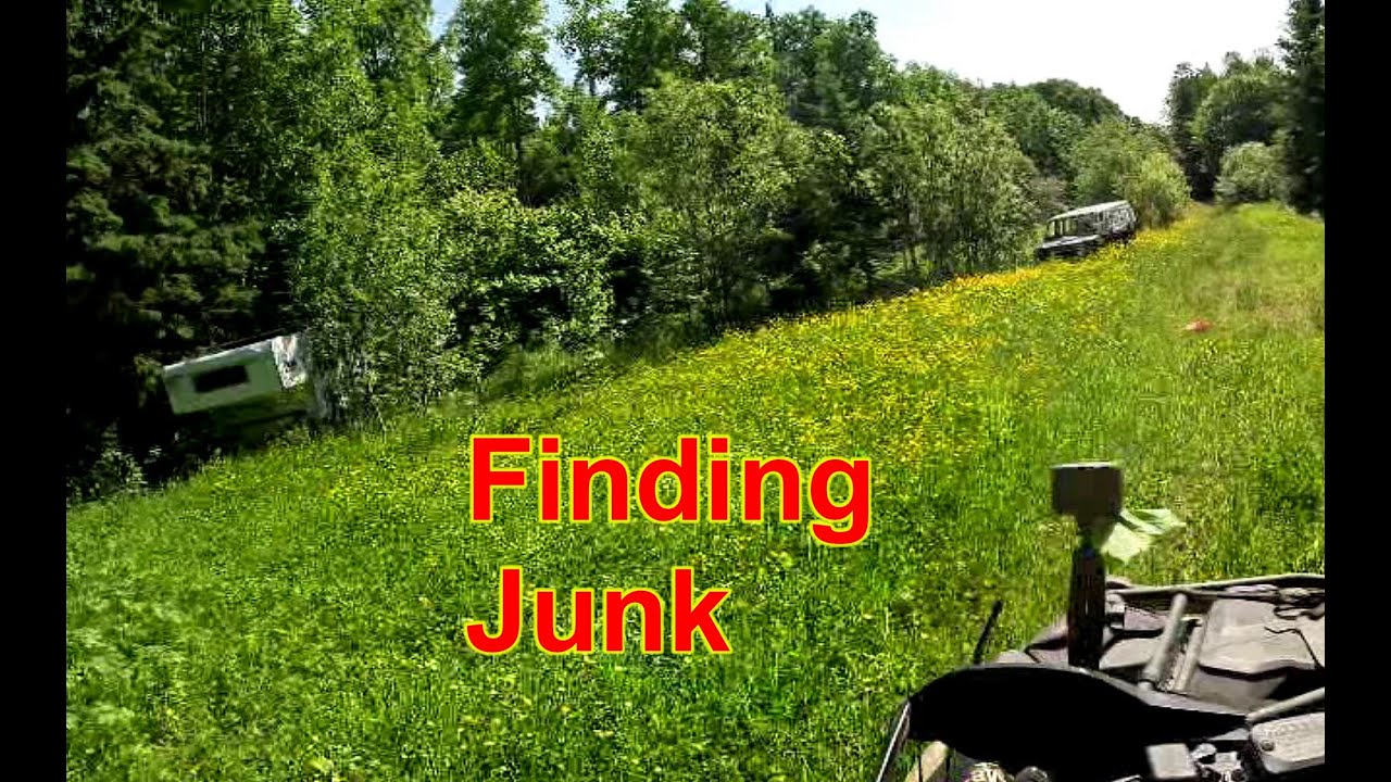 Short ATV Trail Ride Lake Nipigon Scrapyard Abandoned Junk Can Am Outlander 700 Northern Ontario