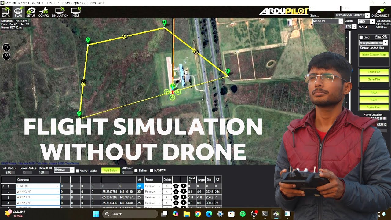 How to do FLIGHT SIMULATION in mission planner? (Without DRONE)