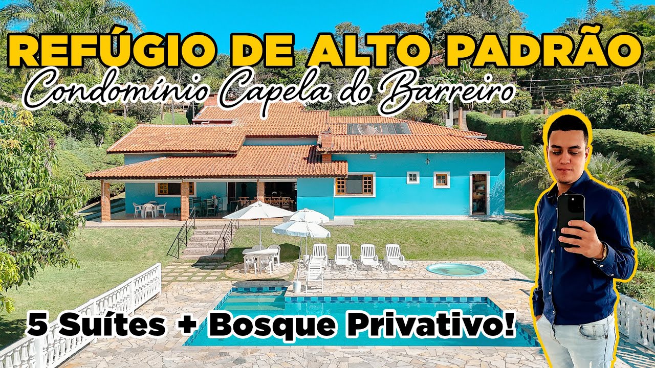 Refúgio de Luxo no Capela do Barreiro | 5 Suítes e Área Gourmet Completa em Itatiba/SP
