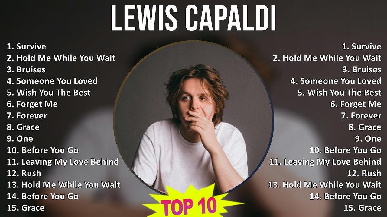 Lewis Capaldi 2025 MIX Best Songs - Survive, Hold Me While You Wait, Bruises, Someone You Loved