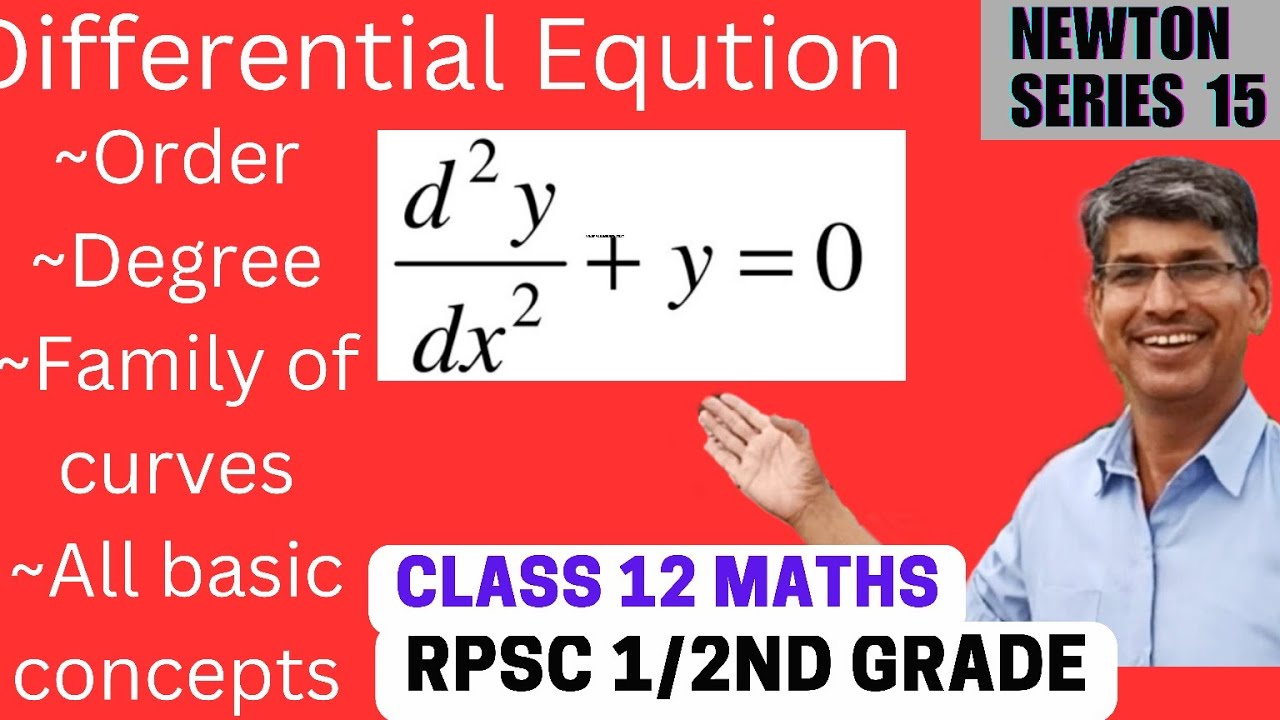 Order degree of differential equation| Maths | B.sc. maths/rpsc 1 and 2nd grade exam #cmpc