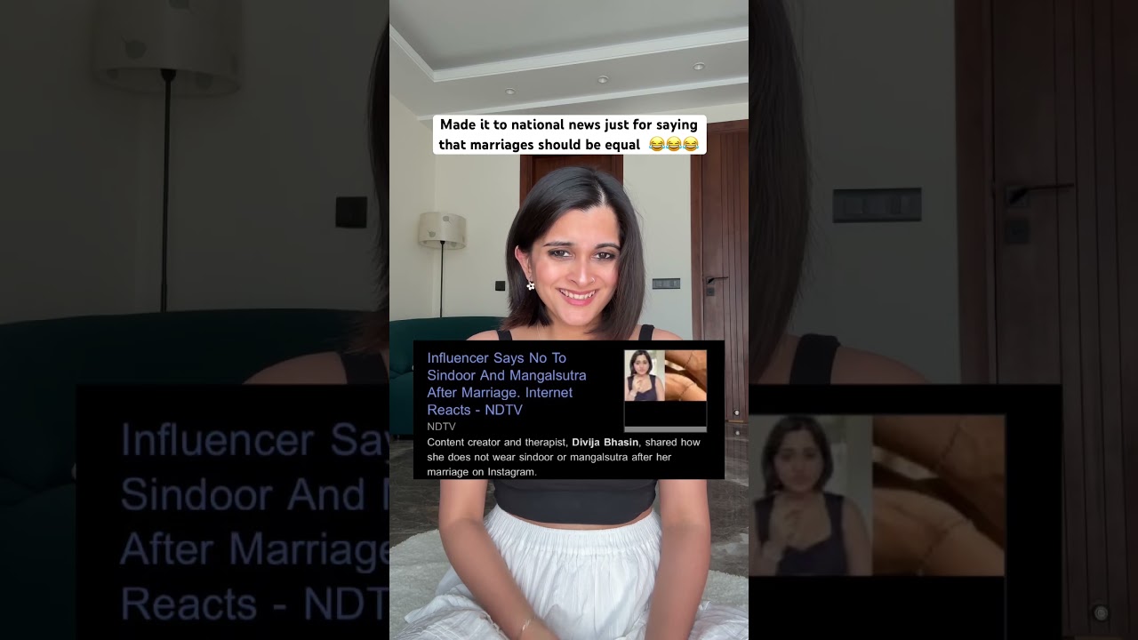 Breaking news: Influencer says no to sindoor and mangalsutra 😀