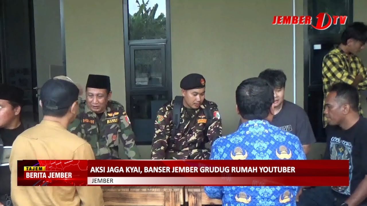 AKSI JAGA KYAI, BANSER JEMBER GRUDUG RUMAH YOUTUBER
