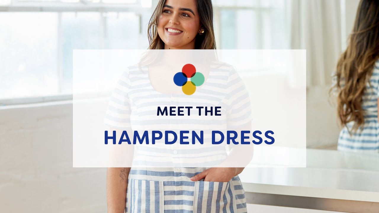 Meet the Hampden Dress! Cashmerette Club sewing pattern for May 2023