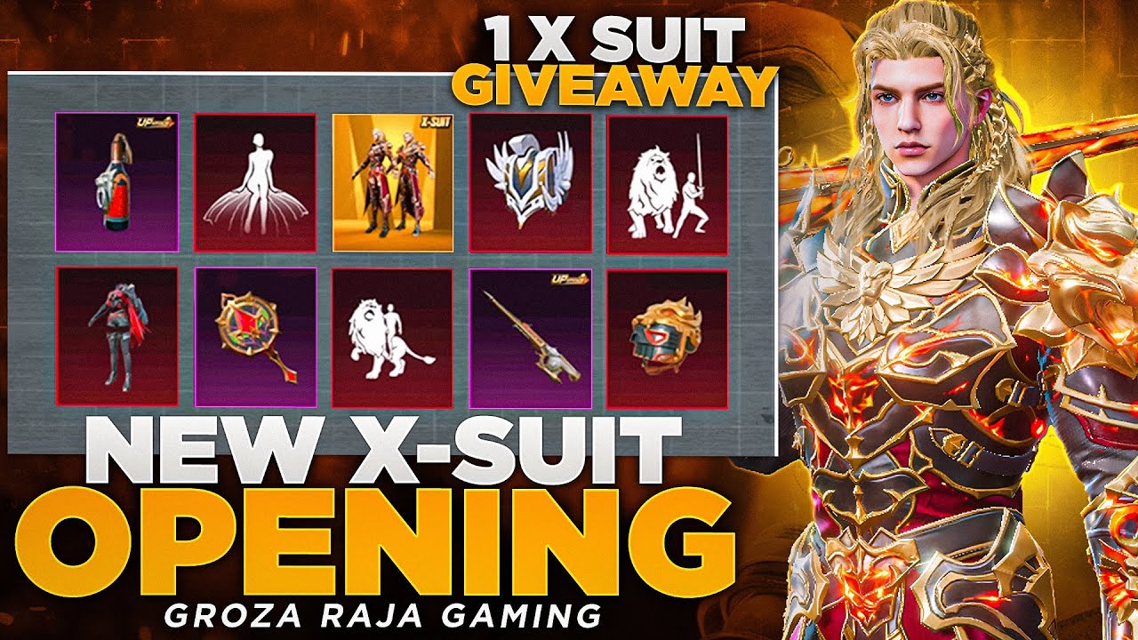 1X suit give Away In this video🔥😍| Groza Raja | Pubgm Create Opening